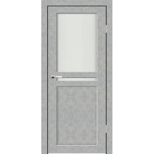 Межкомнатная дверь Sinergy, Модерн, Лацио ПО 1. Цвет - бетон серый. Стекло - матовое.
