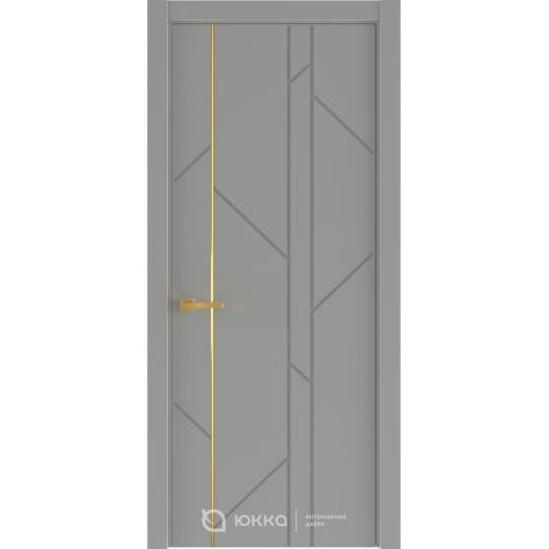 Межкомнатная дверь Юкка, Экза 06М ПГ. Цвет молдингов - золотой.