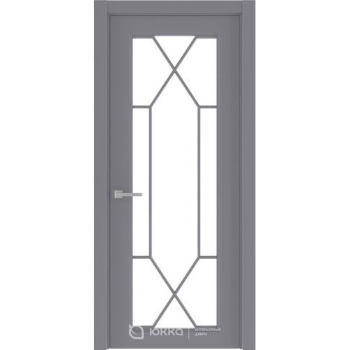 Межкомнатная дверь Юкка, Шарм 6 ПО. Стекло - триплекс прозрачный.