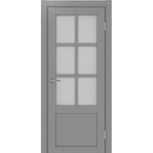 Межкомнатная дверь Optima Porte, Турин 541.2221 ПФ. Цвет - серый. Стекло - матовое.