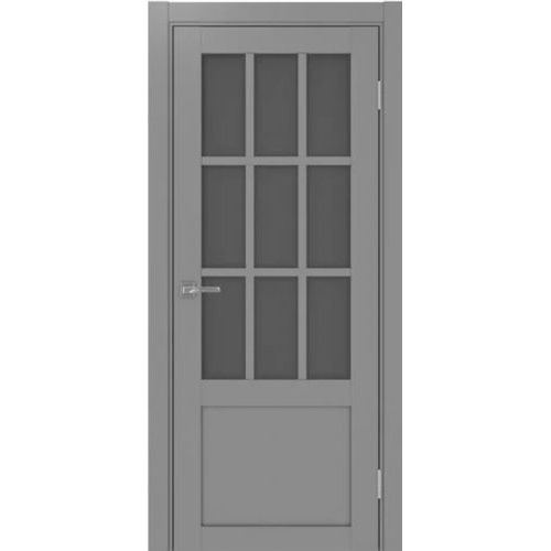 Межкомнатная дверь Optima Porte, Турин 542.2221 ПФ. Цвет - серый. Стекло - графит.