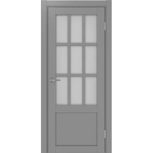Межкомнатная дверь Optima Porte, Турин 542.2221 ПФ. Цвет - серый. Стекло - матовое.