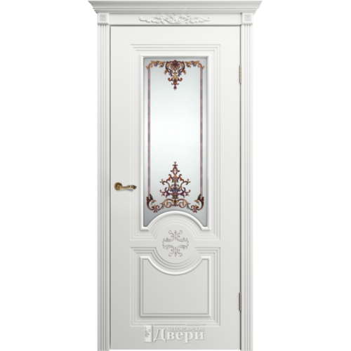 Межкомнатная дверь Чебоксарские Двери, Мэй 10 ПО. Стекло - сатинат белый с УФ-печатью.