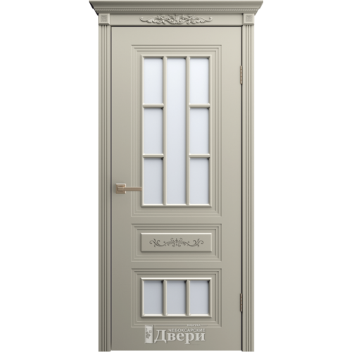 Межкомнатная дверь Чебоксарские Двери, Миртл 2 ПО. Стекло - сатинат белое.