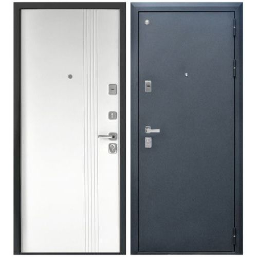  Входная дверь СибДвери, Агат А2, черный шелк / софт белый