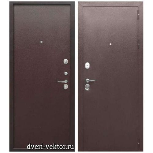 Входная дверь Ferroni, Тайга 9 см, металл / металл,  антик медь