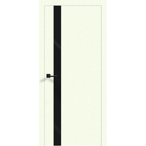 Межкомнатная дверь Velldoris, Galant Z1. Цвет - белый эмалит. Стекло - лакобель черный.
