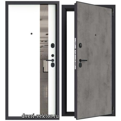 Входная дверь Axel Doors, AXL 3.2 IN2, камень темный / черный муар / белый эмлайер