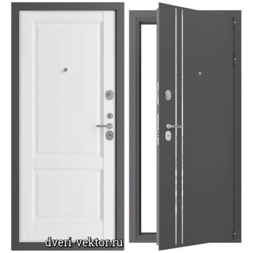 Входная дверь Axel Doors, AXL 2.W1 SE3, серый муар / белый эмлайер