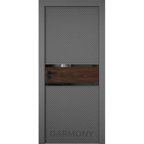 Межкомнатная дверь Гармония, Quadro 2 ПО, с алюминиевой кромкой