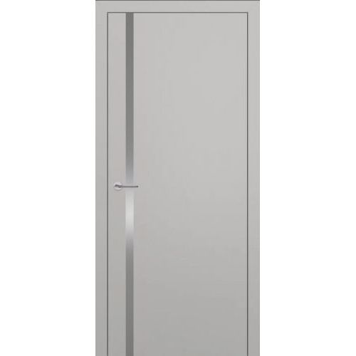 Межкомнатная дверь ZaDoor, Квалитет, К1, с алюминиевой кромкой. Цвет - серый матовый.