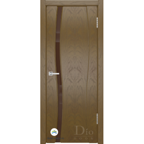 Межкомнатная дверь DioDoor, Moderno, Портелло 1 ПО. Цвет - ясень античный. Стекло - триплекс бронза.