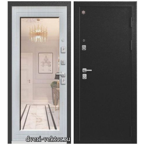 Входная дверь СибДвери, Агат А1-1, черный шелк / вяз прованс
