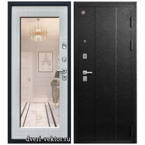 Входная дверь СибДвери, Агат А2-1, черный шелк / вяз прованс