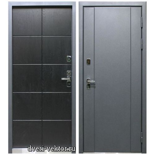 Входная дверь СибДвери, Новат, Термо S1, серый муар / лапачо графит