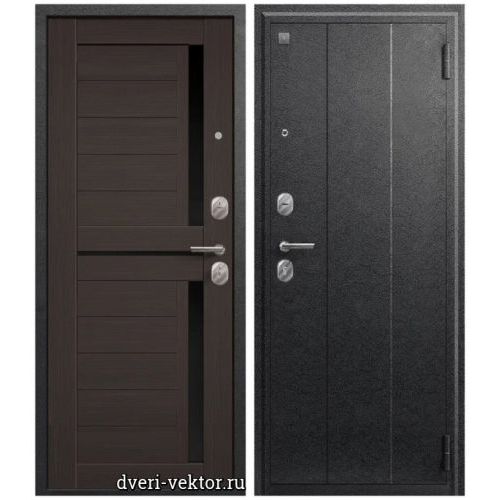 Входная дверь Центурион A01, серый муар / лиственница темная