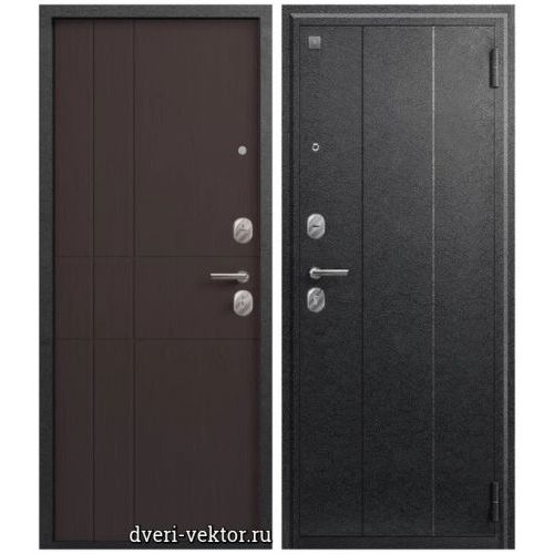 Входная дверь Центурион A02, серый муар / лиственница темная