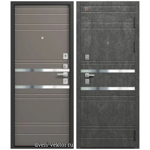 Входная дверь Центурион C109, серый камень / серый муар / базальт