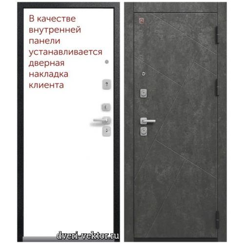 Входная дверь Центурион C121, серый камень / серый муар