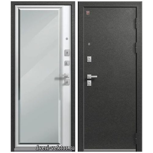 Входная дверь Центурион Lux-1, графит муар / кашемир белый