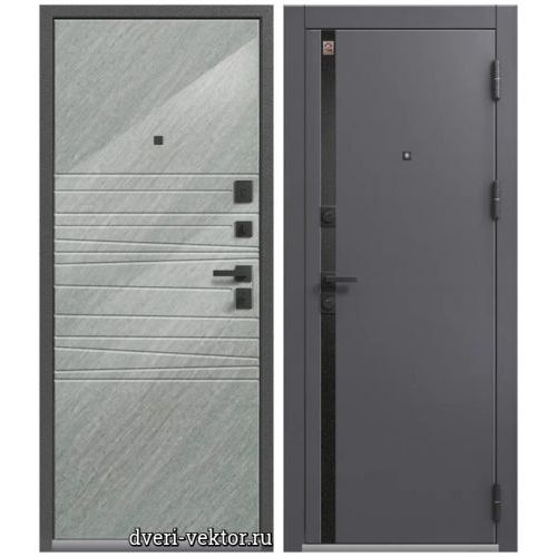 Входная дверь Центурион Lux-5, кашемир графит / антрацит муар / эверест (глянец)