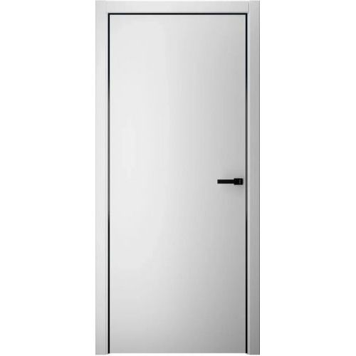 Межкомнатная дверь Albero, Стиль Лайн 1, с алюминиевой кромкой. Цвет - белый. 