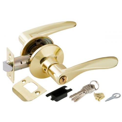 Ручка-защелка ключ / фиксатор дверная Punto 6020 E. Цвет - золото.