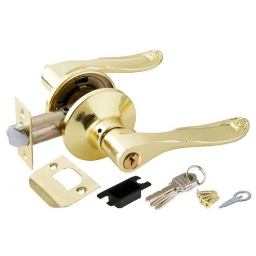 Ручка-защелка ключ / фиксатор дверная Punto 6030 E. Цвет - золото.