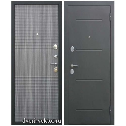Входная дверь Ferroni, 7,5 см Гарда Муар, черный муар / венге тобакко