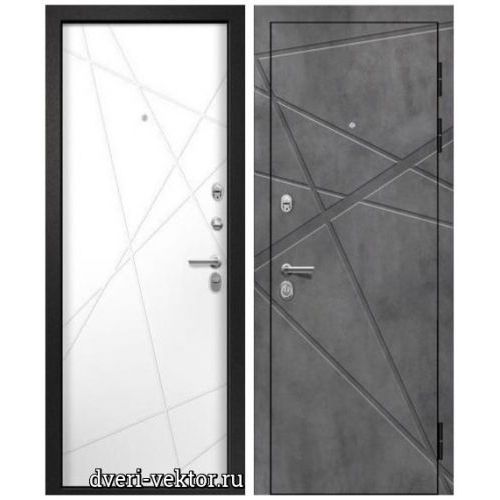Входная дверь Ретвизан, Орфей 221, бетон темный / силк сноу