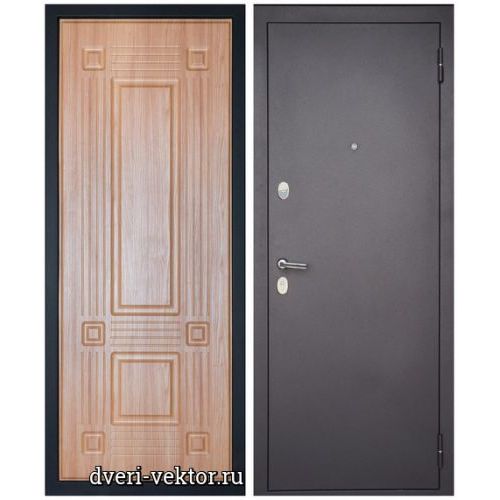 Входная дверь Монарх М1-2, Италия, черный муар / орех светлый