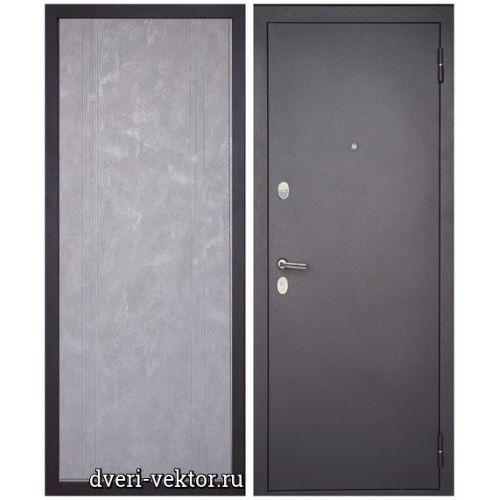Входная дверь Монарх М1-2, Токио, черный муар / бетон серый
