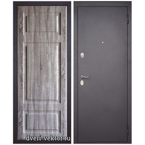 Входная дверь Монарх М1-2, Версаль 2, черный муар / дуб турин