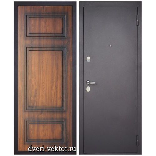 Входная дверь Монарх М1-4, Версаль 3, черный муар / дуб темный