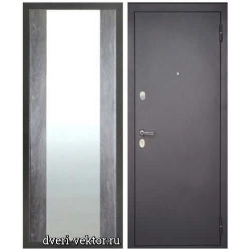 Входная дверь Монарх М1-5, Стиль 1, черный муар / дуб шале серебро