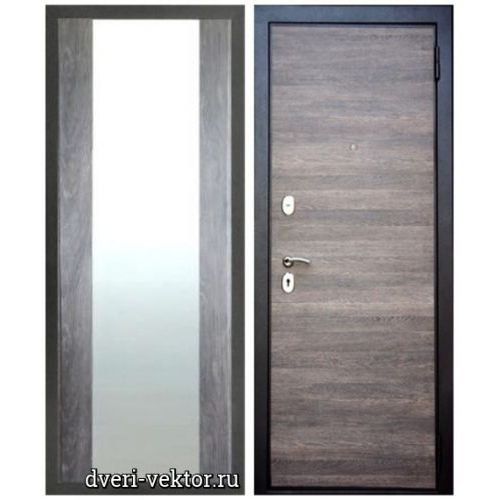 Входная дверь Монарх М2-5, Стиль 1, муар черный / дуб шале серебро
