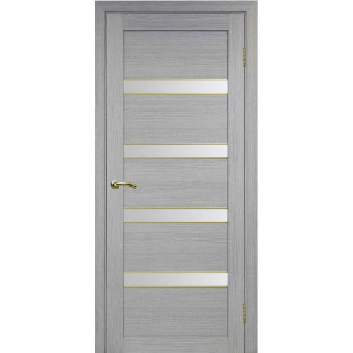 Межкомнатная дверь Optima Porte, Турин 505.12 АПС. Цвет - дуб серый. Молдинг золото.