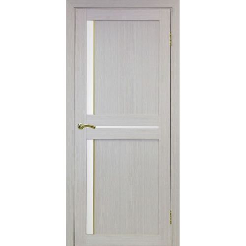 Межкомнатная дверь Optima Porte, Турин 523.221 АПС. Цвет - дуб беленый. Молдинг золото.