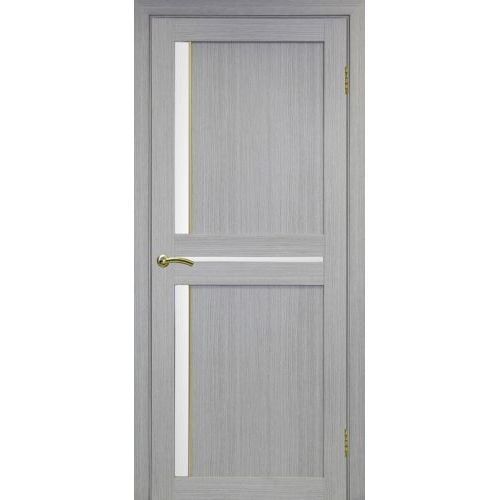 Межкомнатная дверь Optima Porte, Турин 523.221 АПС. Цвет - дуб серый. Молдинг золото.