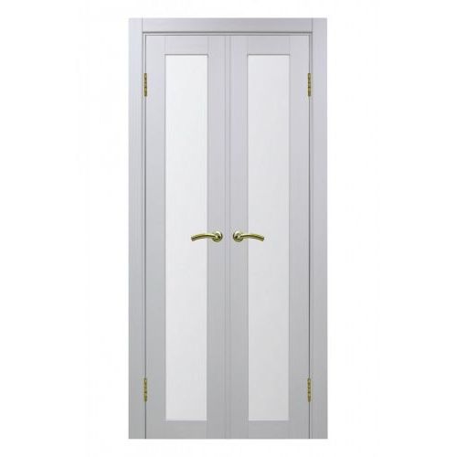 Межкомнатная дверь Optima Porte, Турин 501.2. Цвет - белый лед. Двухстворчатая.