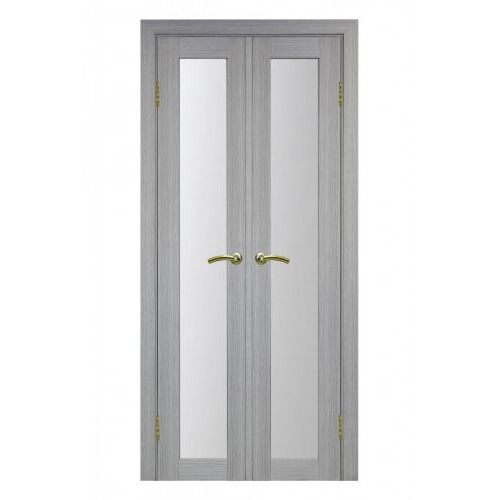 Межкомнатная дверь Optima Porte, Турин 501.2. Цвет - дуб серый. Двухстворчатая.