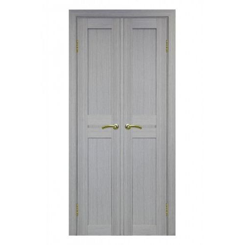 Межкомнатная дверь Optima Porte, Турин 520.111. Цвет - дуб серый. Двухстворчатая.